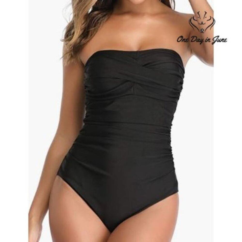 Smismivo Ruched One Piece Swimsuit Size S